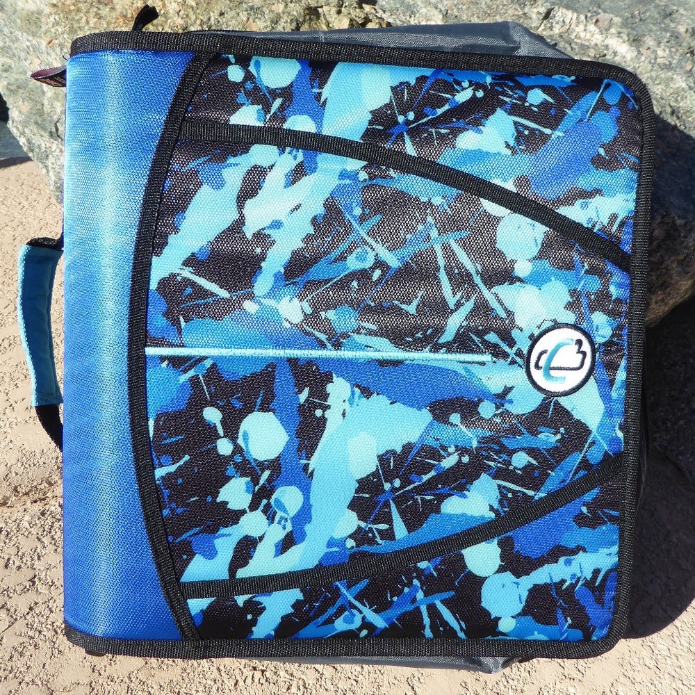 Case It Blue Binder School Paper Organizer with Strap